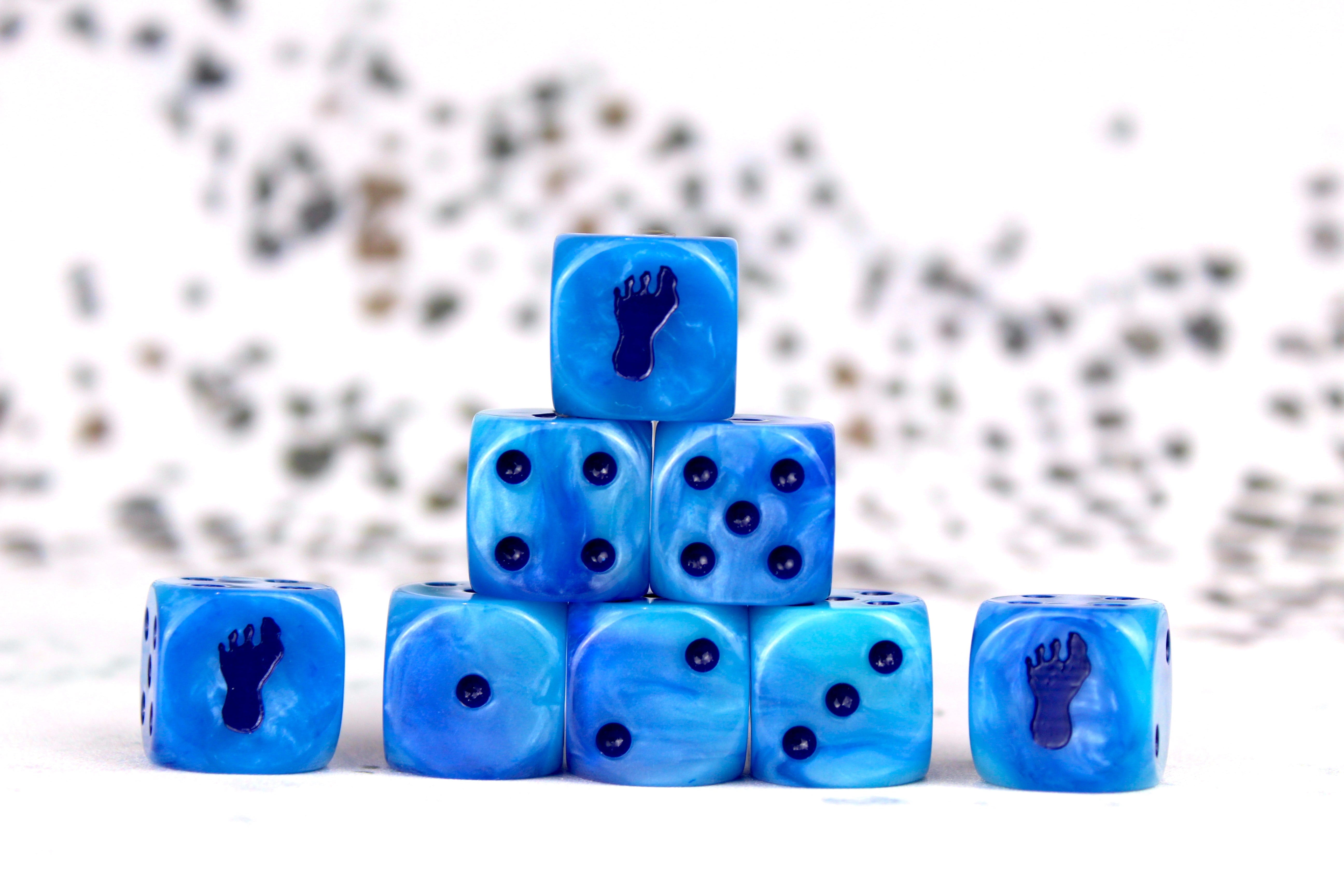 Giant Footprint Dice - Blue Frost - Image 7