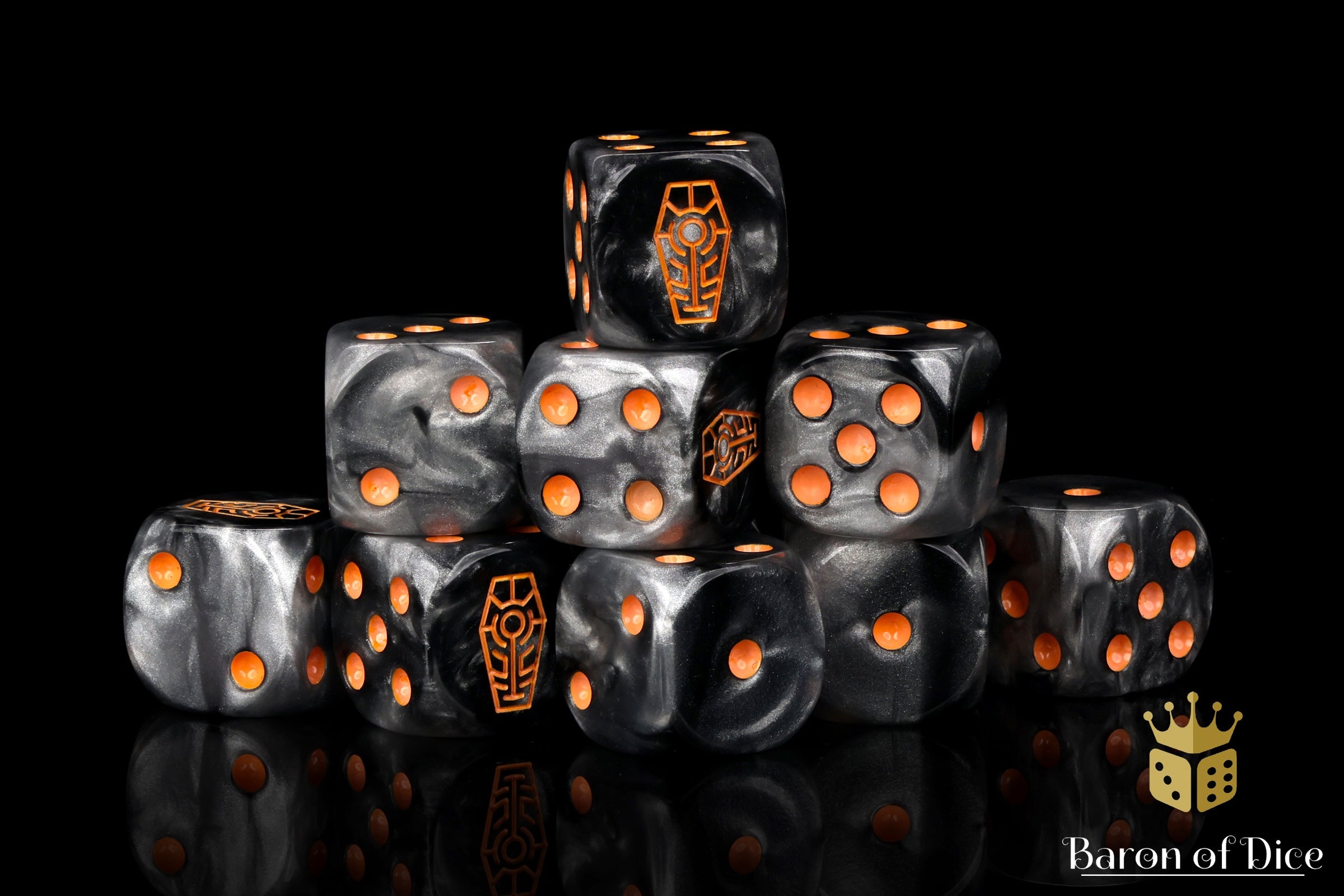 Day of the Dead Dice - Orange Coffin - Image 5