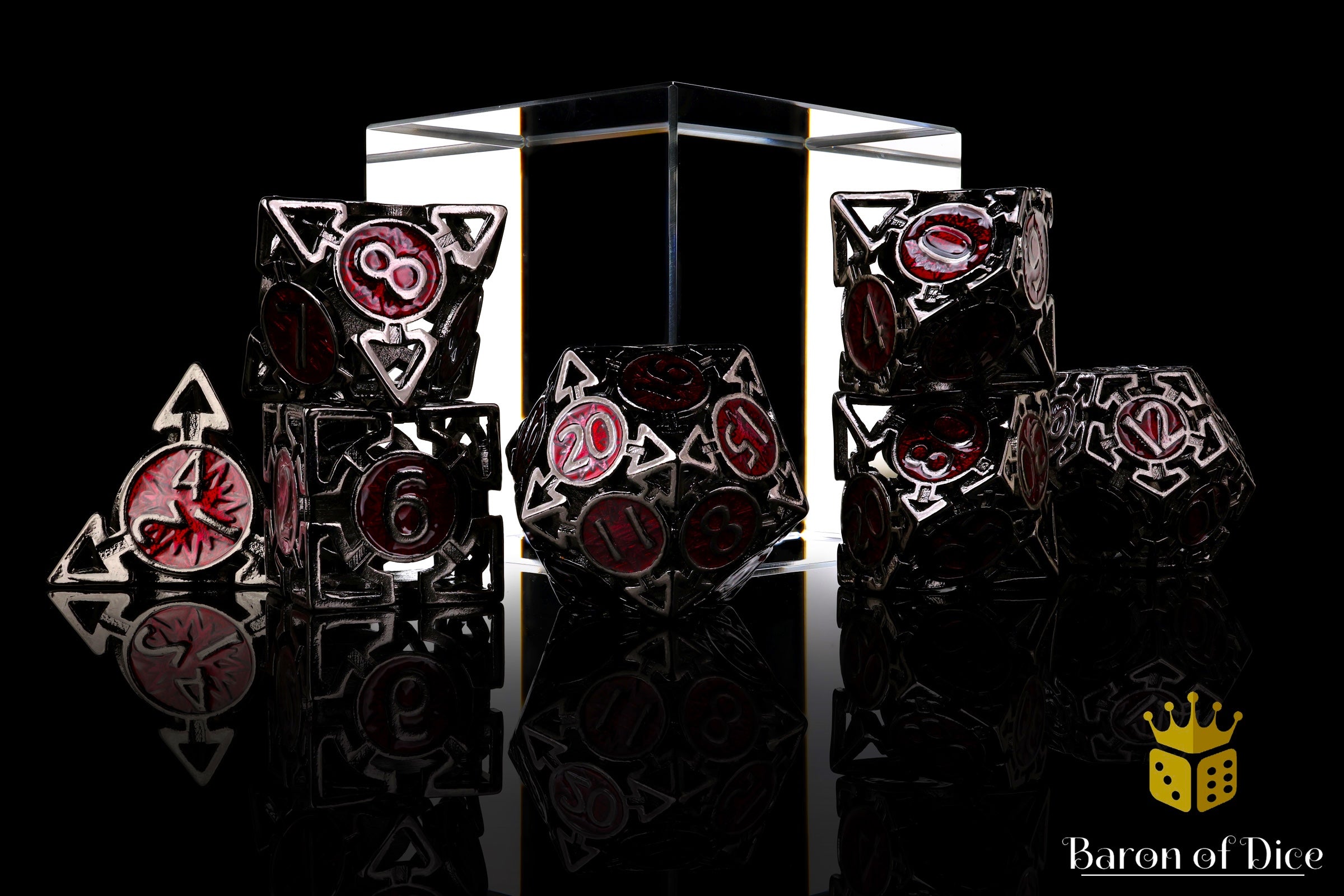 Which Way is Up? Metal RPG Dice Set - 7 Pieces - Image 3
