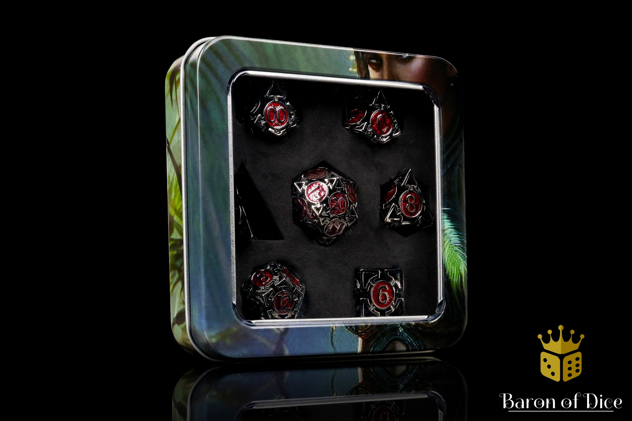 Which Way is Up? Metal RPG Dice Set - 7 Pieces - Image 4